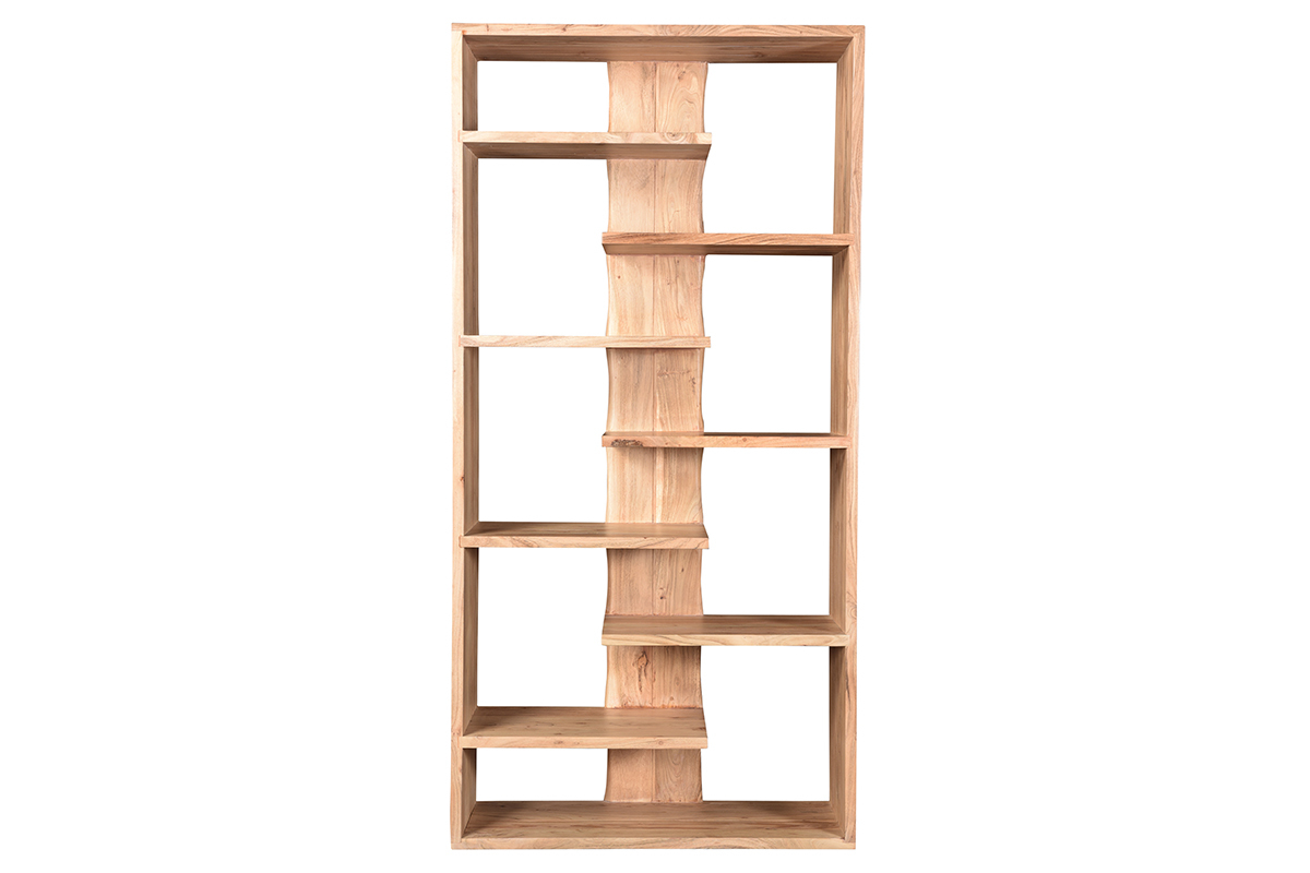 Biblioth�que design en bois d'acacia massif 88 cm CHAPMAN