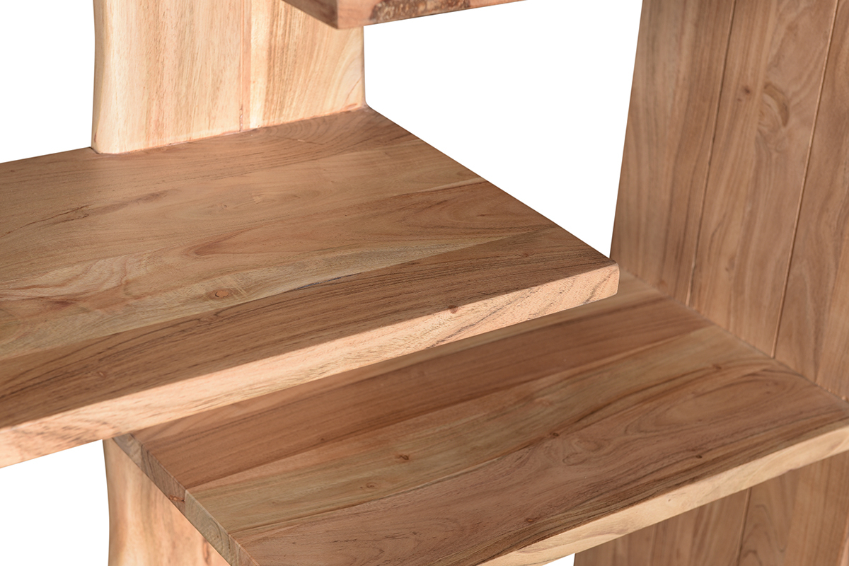 Biblioth�que design en bois d'acacia massif 88 cm CHAPMAN