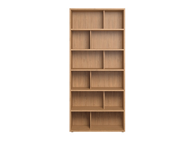 Bibliothèque design finition bois clair chêne L92 cm EPURE