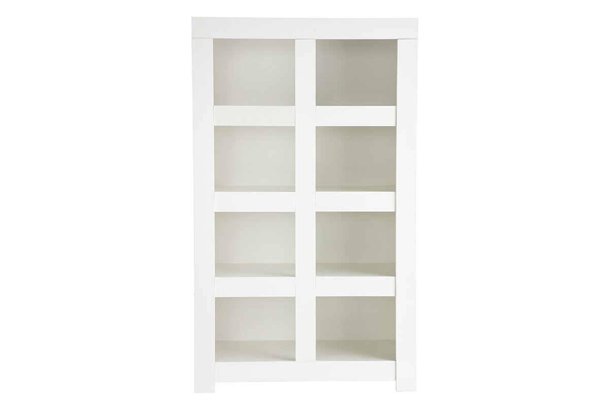 Bibliothque design laque blanc mat TINO