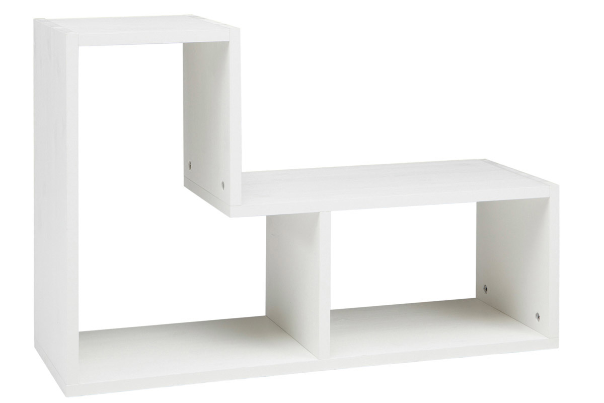 Biblioth�que �tag�re en pin blanc DETTO