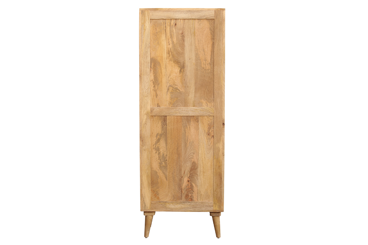 Bibliothque ethnique en bois manguier massif grav L60 cm KAFFIR