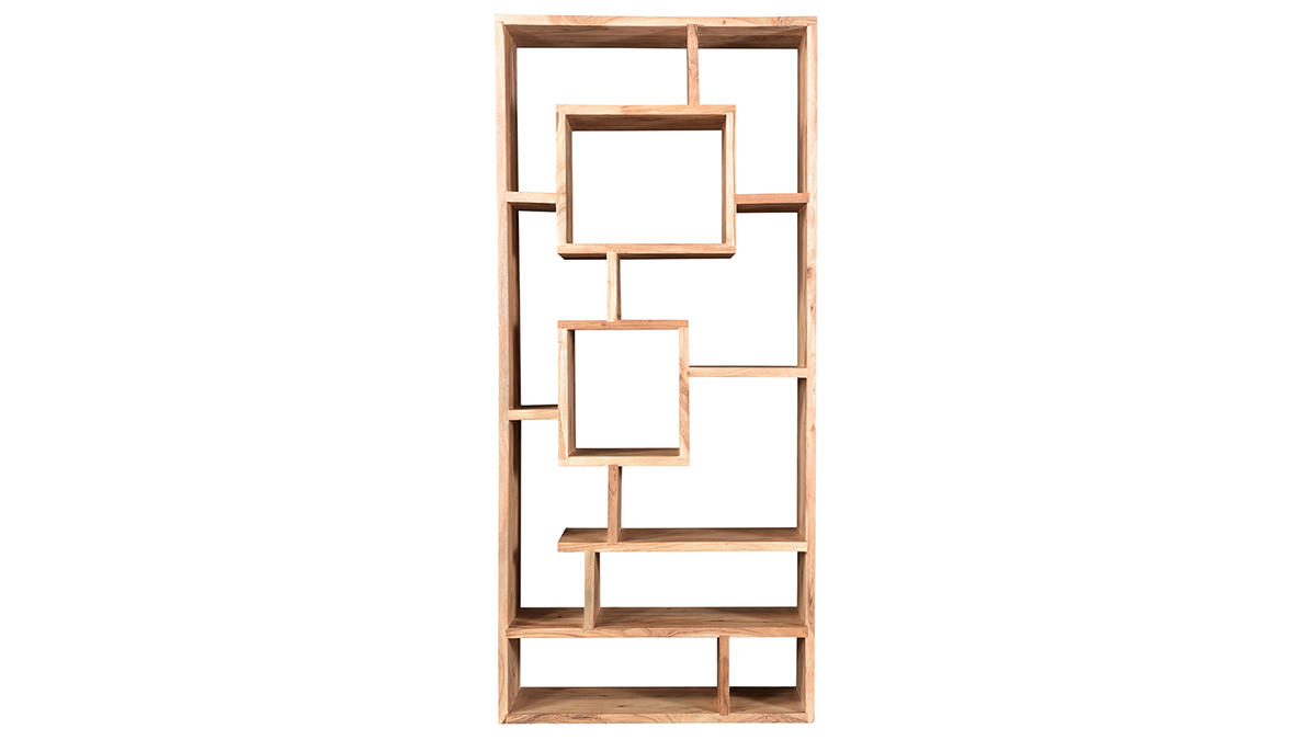 Bibliothque ouverte design en bois clair massif L80 cm CHAPMAN