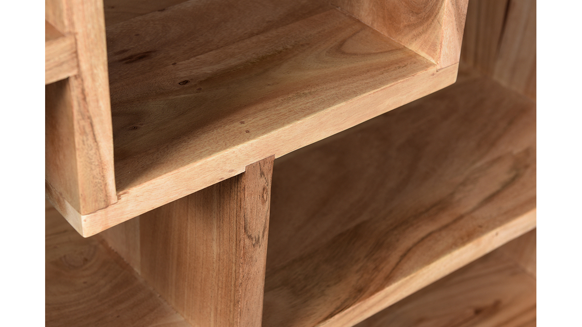 Bibliothque ouverte design en bois clair massif L80 cm CHAPMAN