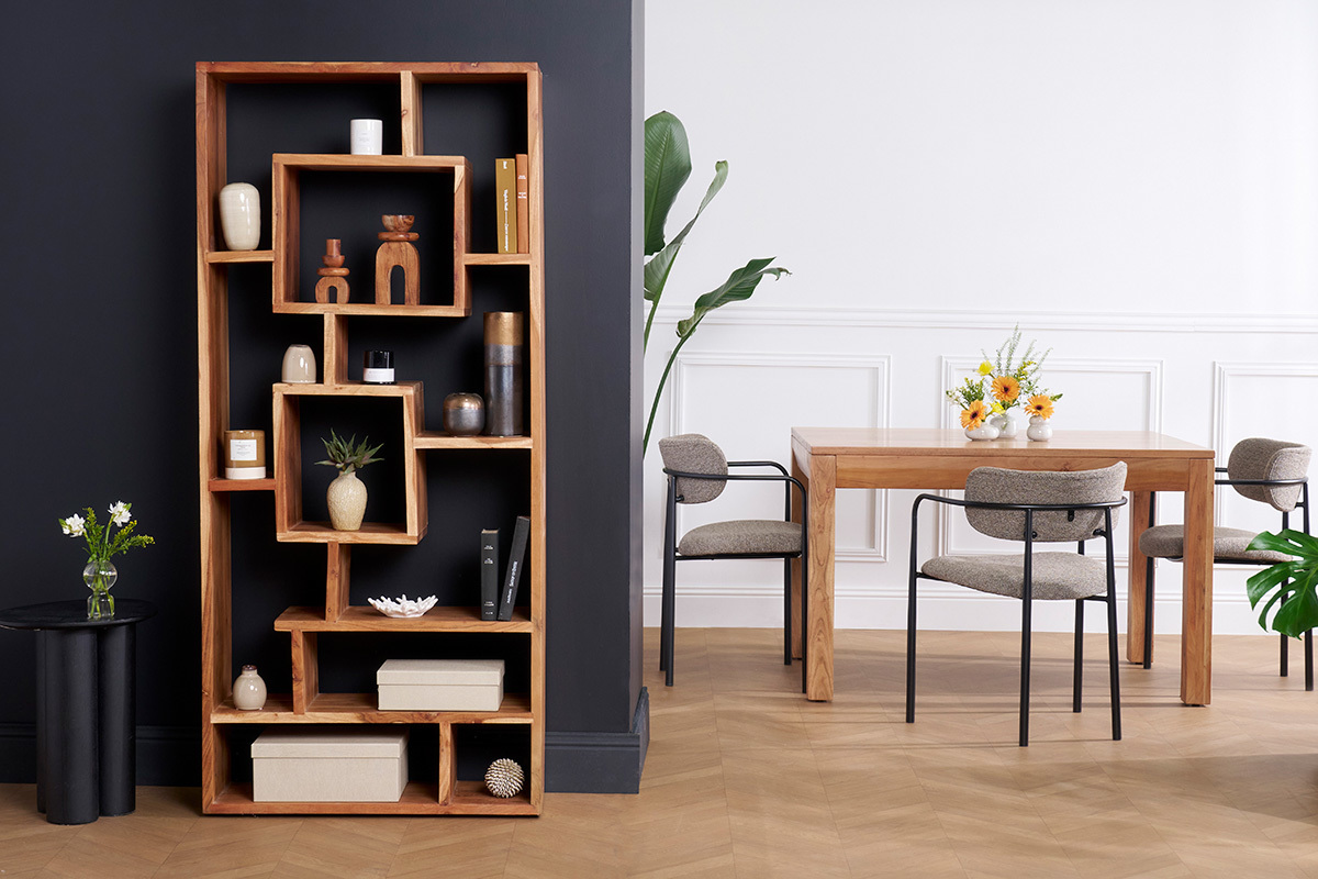Bibliothque ouverte design en bois massif L80 cm CHAPMAN