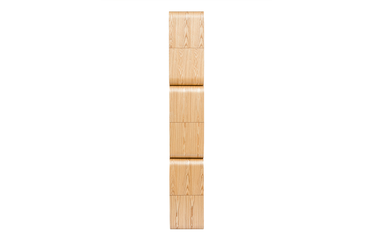 Bibliothque ouverte multi casiers en bois clair frne L120 cm WARHOL