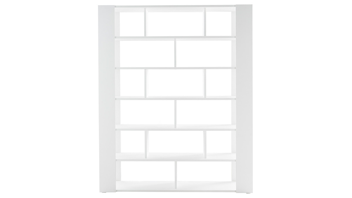 Bibliothque ouverte sparateur d'espace design blanc L168 cm MUSSO