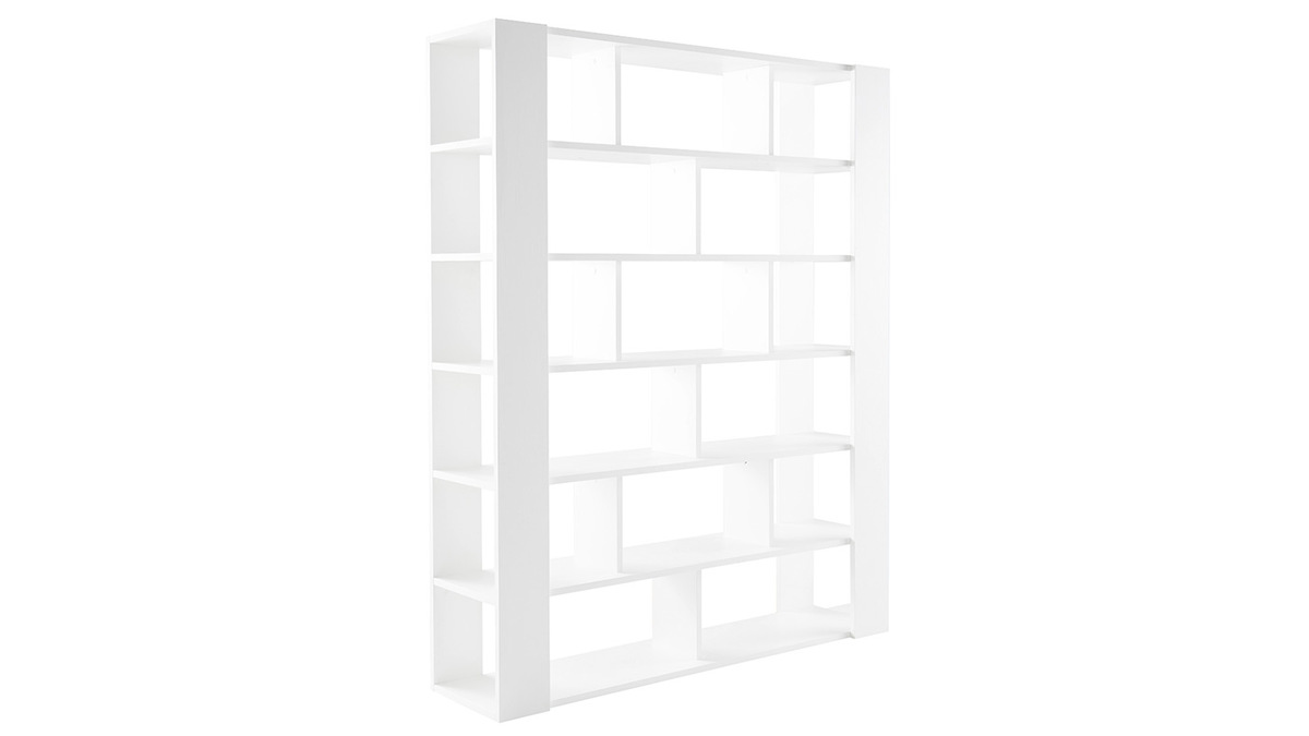 Bibliothque ouverte sparateur d'espace design blanc L168 cm MUSSO