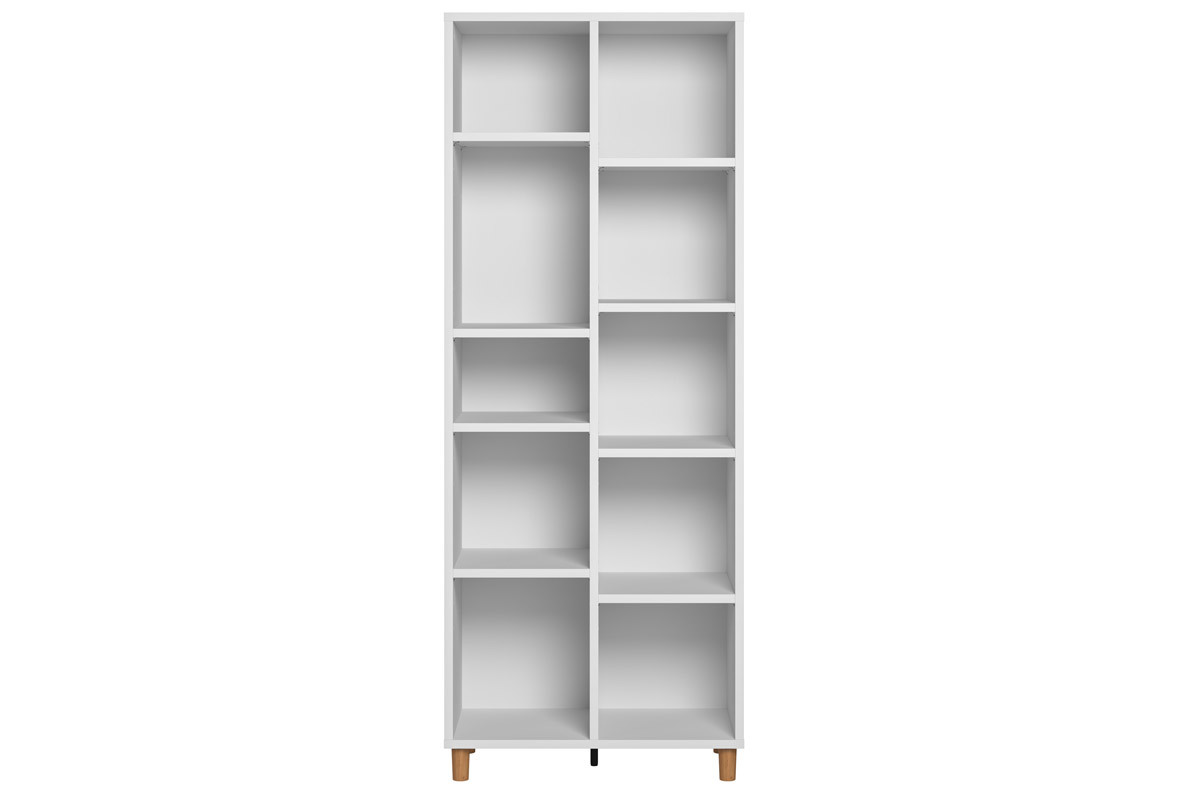 Bibliothque scandinave blanc et bois L76 cm JIM