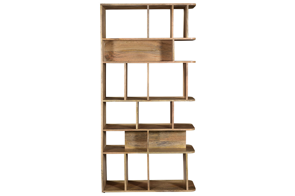 Biblioth�que s�parateur en bois manguier massif L88 cm RUPAH