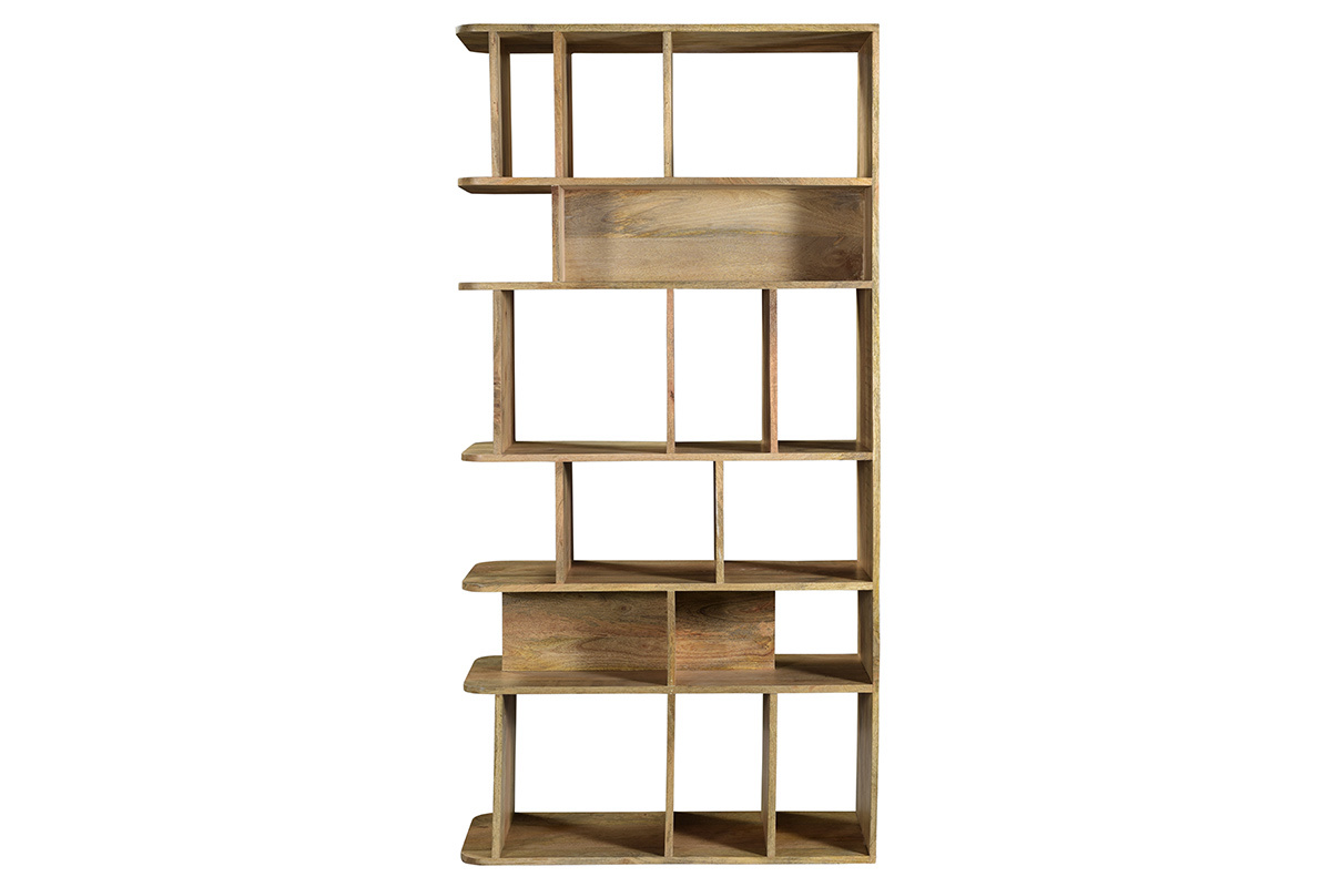 Biblioth�que s�parateur en bois manguier massif L88 cm RUPAH