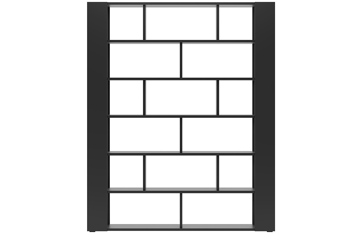 Biblioth�que s�paratrice d'espace design noire L168 cm MUSSO