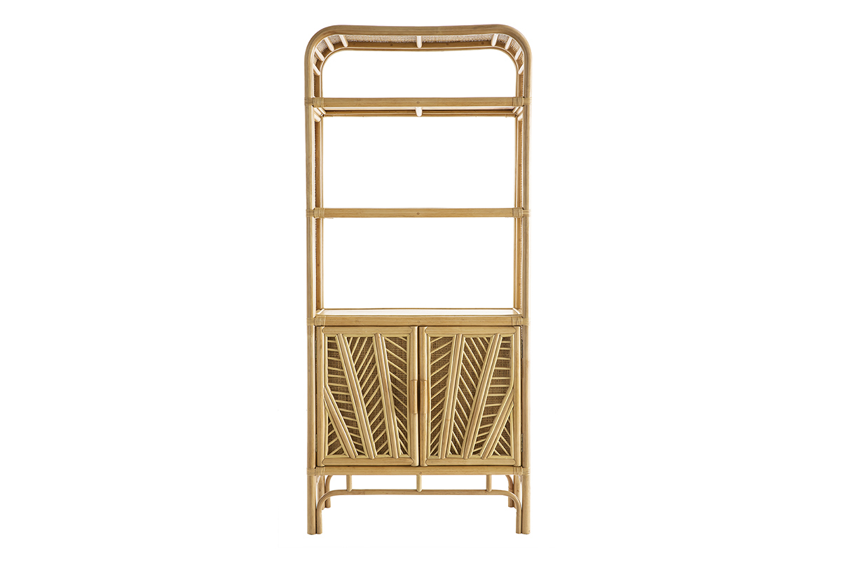 Bibliothque vintage en rotin naturel L80 cm GALON