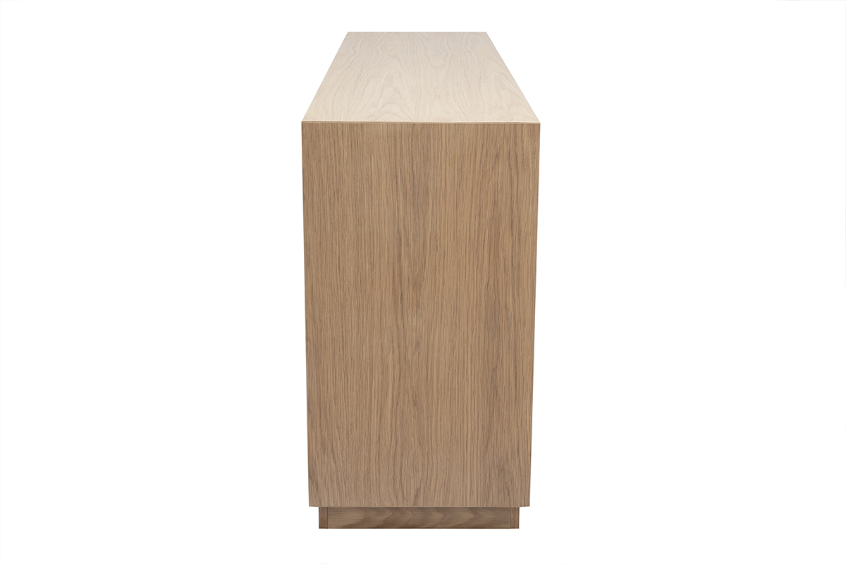 Buffet  motifs chevrons en bois clair chne L160 cm ARROW