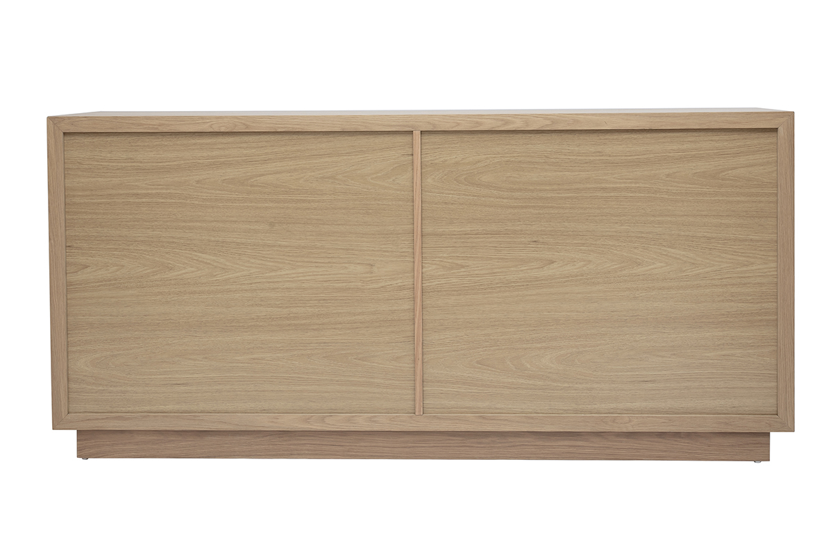 Buffet bas avec portes coulissantes en bois clair chne L160 cm ARROW