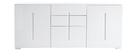 Buffet design blanc laqué 2 portes 3 tiroirs TED 
