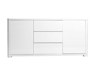 Buffet design blanc laqu&eacute; brillant PAX