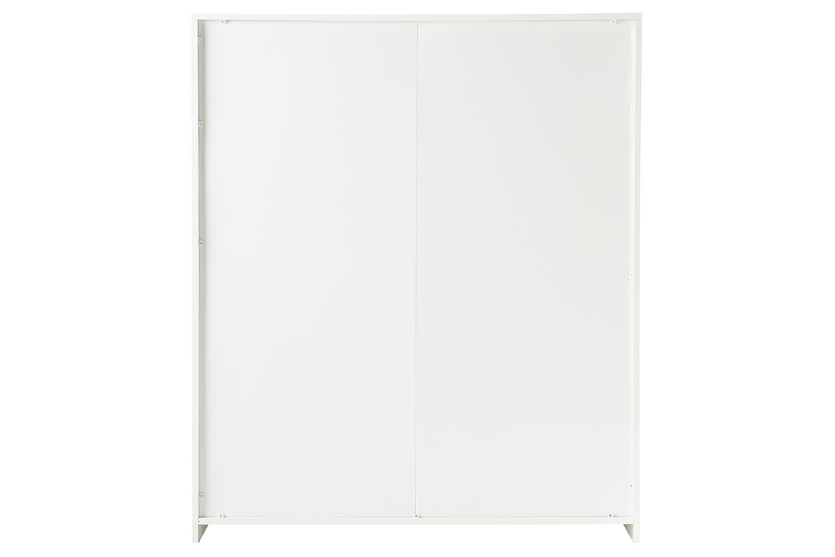 Buffet design carr 4 portes laqu blanc ERIA