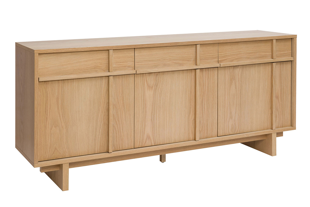 Buffet en bois clair chne L160 cm ZAO