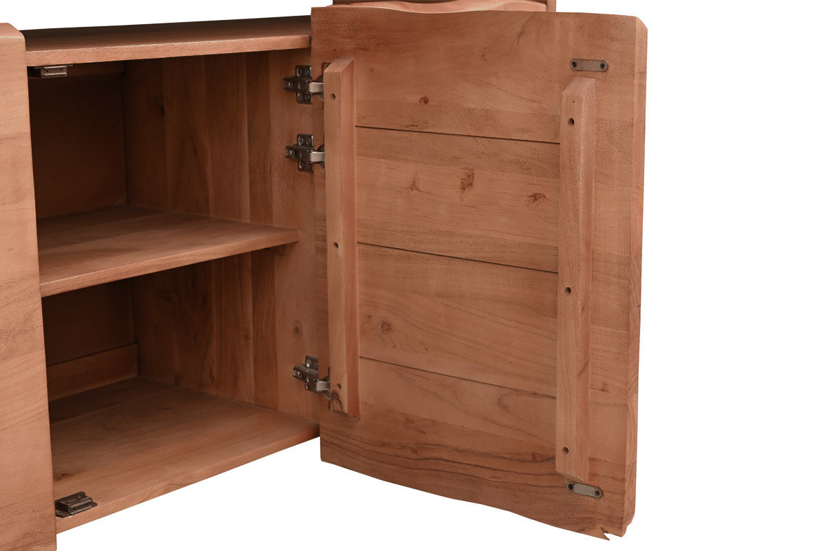 Buffet en bois massif 3 portes L150 cm BOHEMIAN