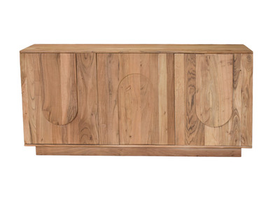 Buffet en bois massif gravé 3 portes L160 cm ARK