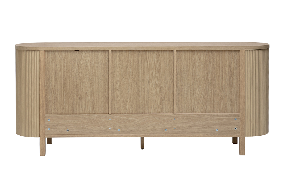 Buffet finition bois clair ch�ne 3 portes L180 cm PAOLINE