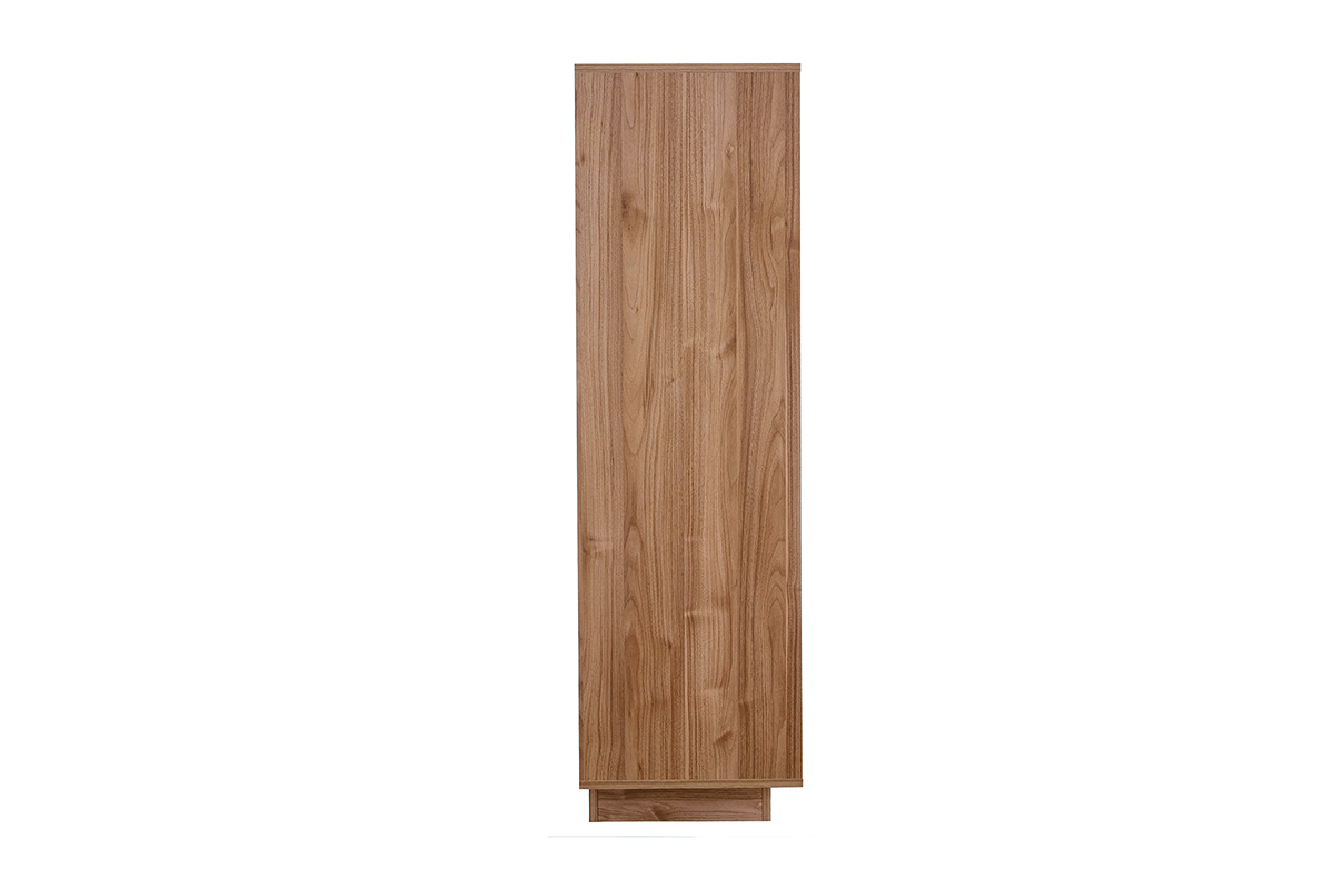 Buffet haut design finition bois chne 4 portes L92 cm COMO