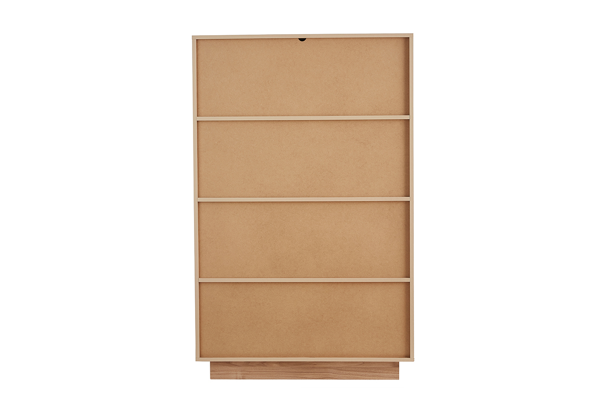 Buffet haut design finition bois chne 4 portes L92 cm COMO