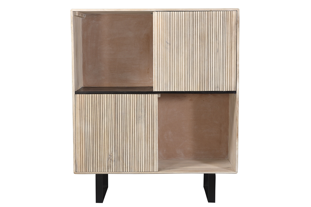 Buffet haut en manguier massif avec portes coulissantes ITER