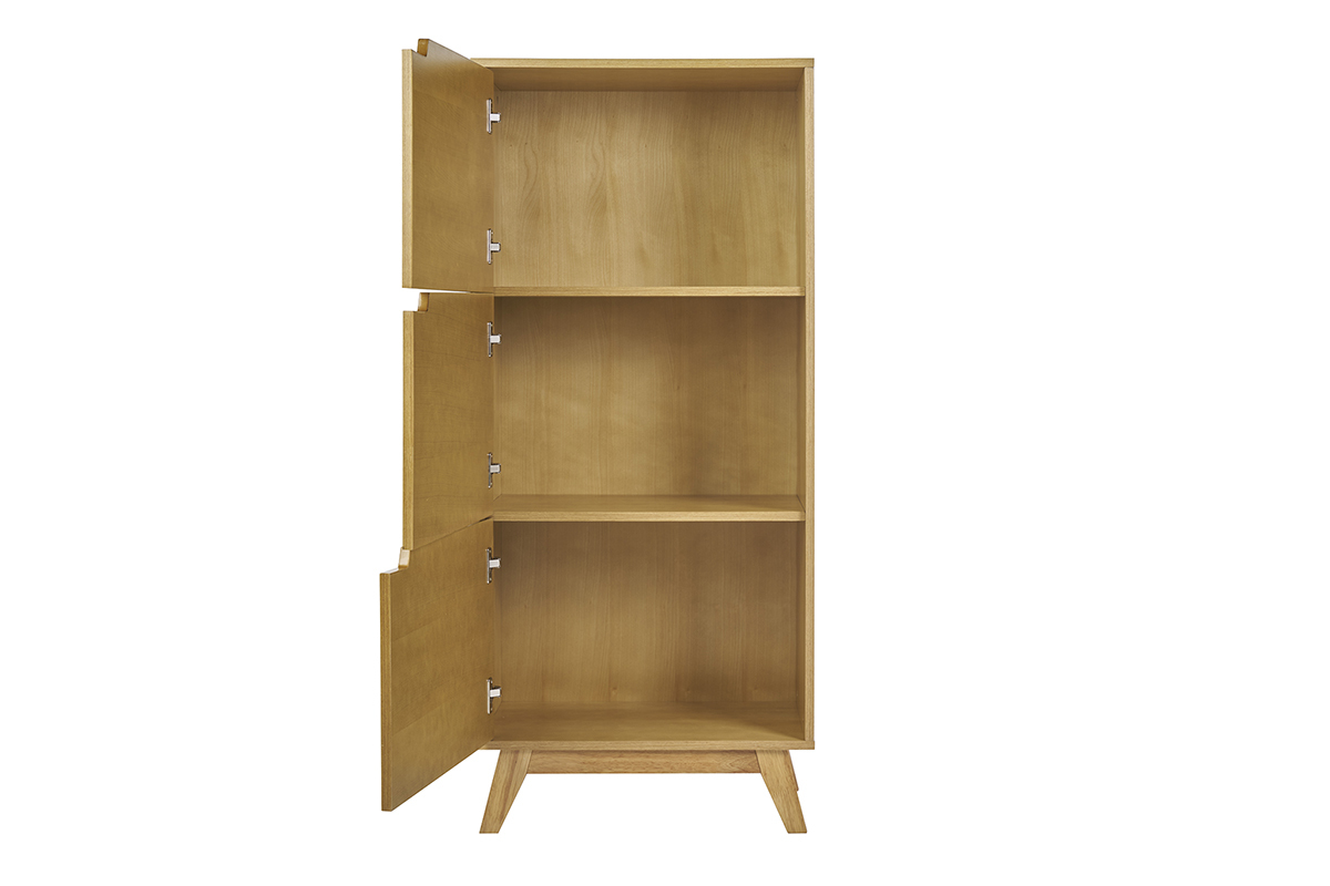 Buffet haut scandinave bois clair hva L60 cm LEENA