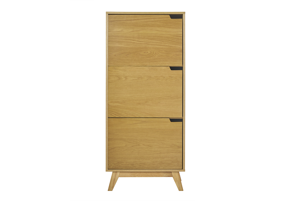 Buffet haut scandinave bois clair hva L60 cm LEENA