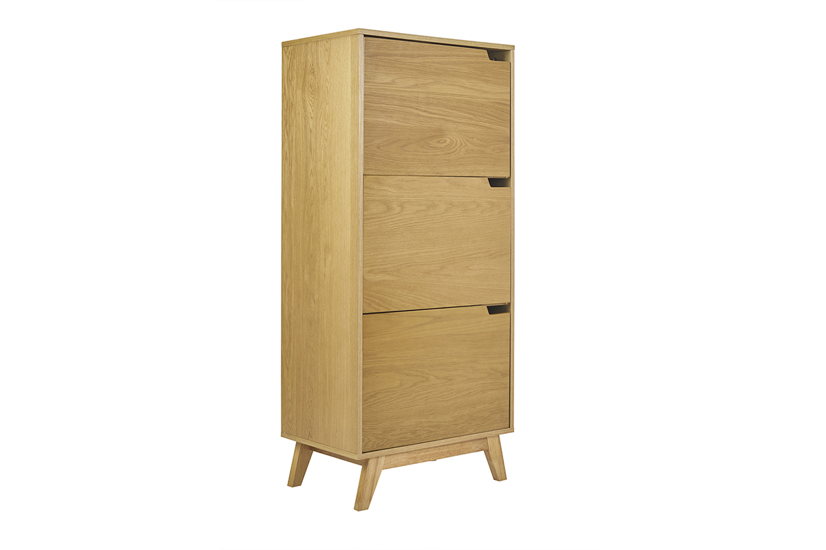 Buffet haut scandinave bois clair hva L60 cm LEENA