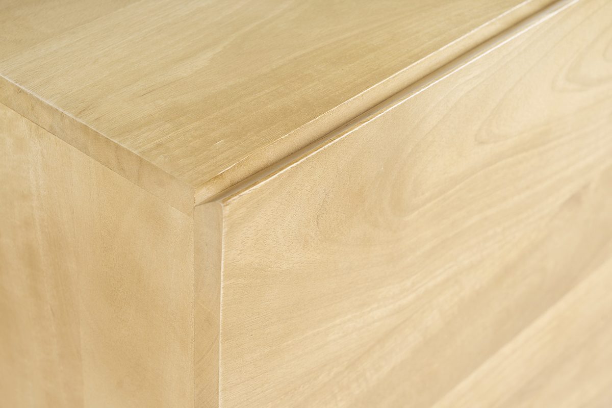 Buffet industriel en bois manguier massif et m�tal noir 3 portes L145 cm YPSTER