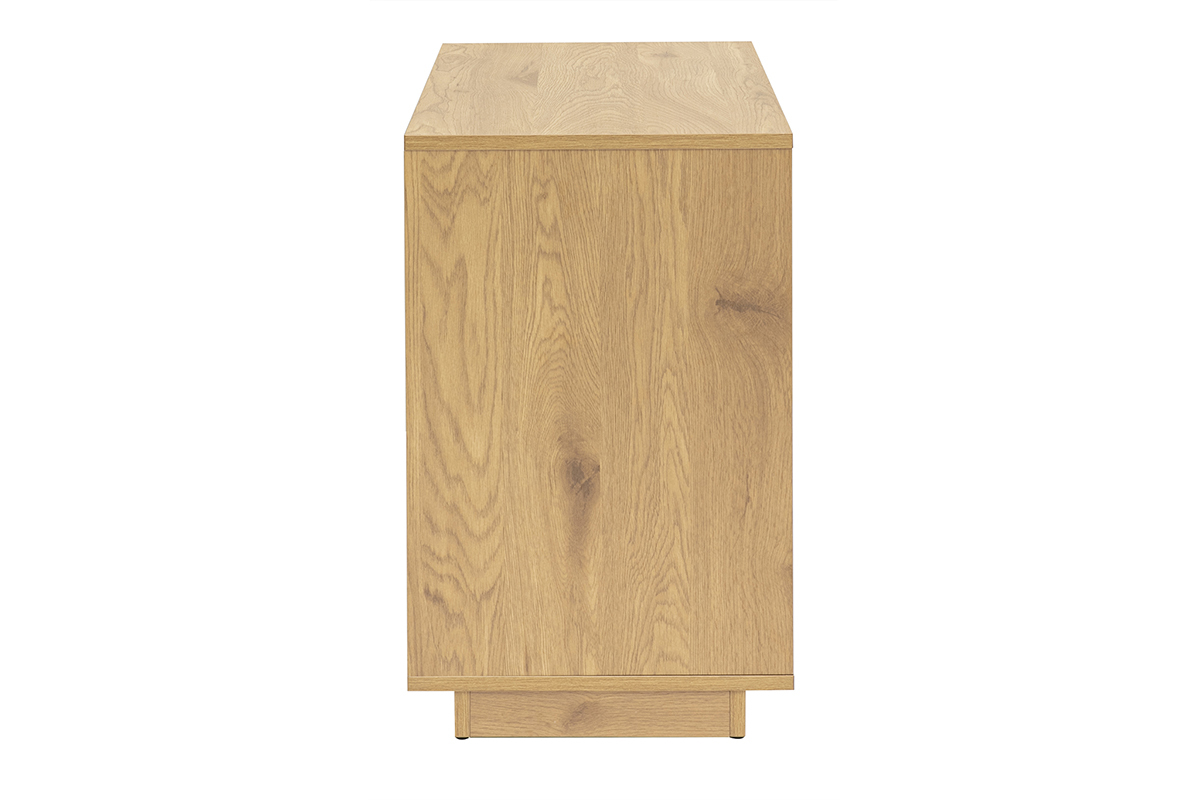 Buffet ouvert avec rangements finition bois clair ch�ne L96 cm SEVILLE