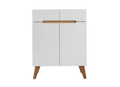 Buffet scandinave blanc et fr&ecirc;ne 80cm MELKA