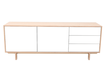 Buffet scandinave bois et blanc 195cm SID