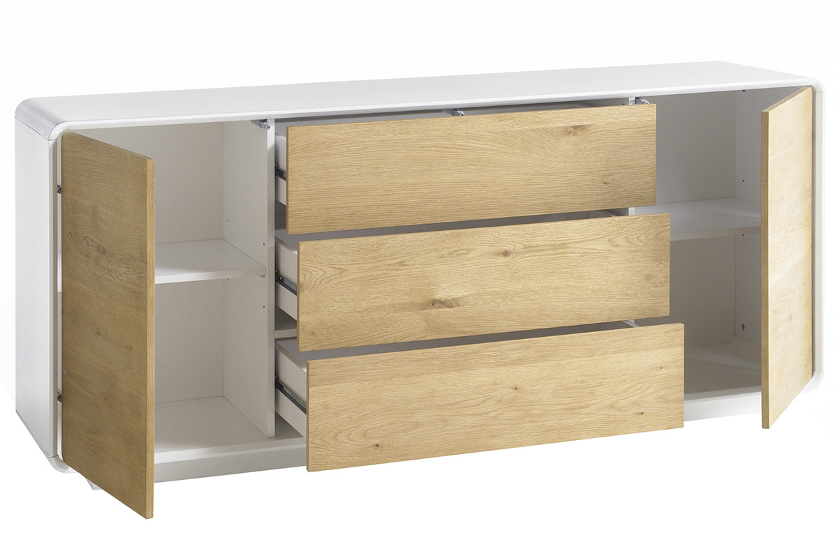 Buffet scandinave bois et blanc UMA