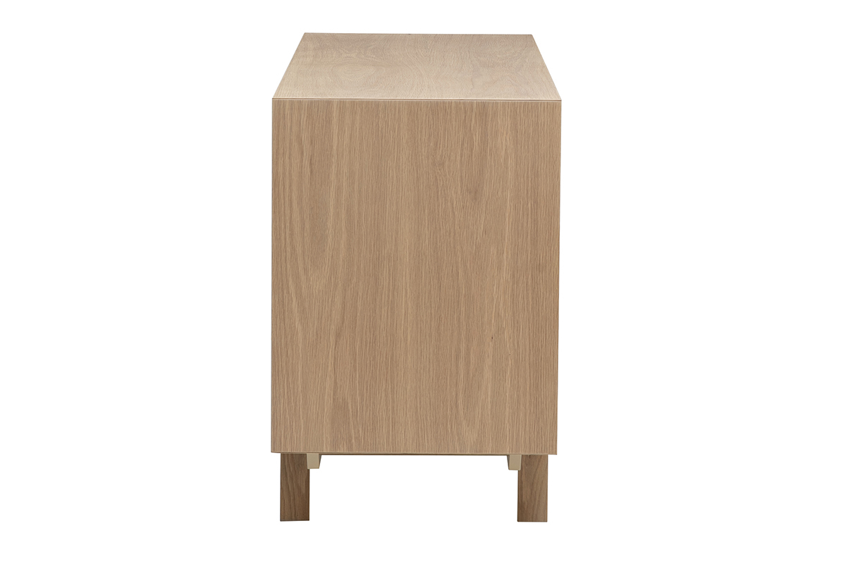 Buffet scandinave en bois clair 2 portes L120 cm SID