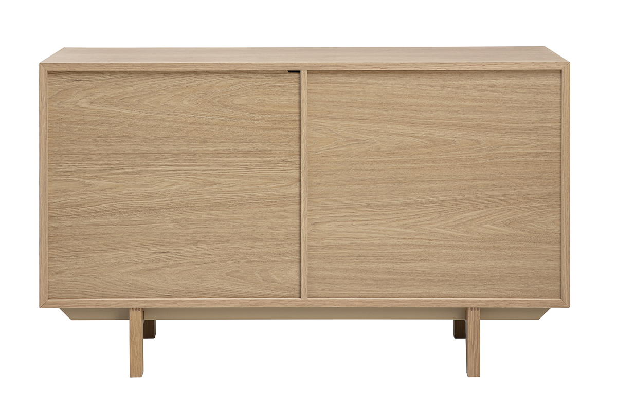Buffet scandinave en bois clair 2 portes L120 cm SID