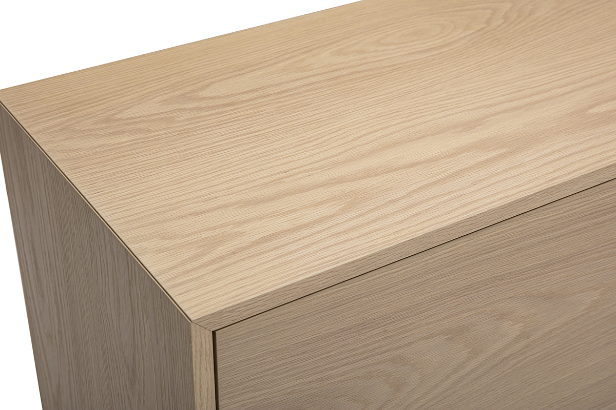 Buffet scandinave en bois clair 2 portes L120 cm SID