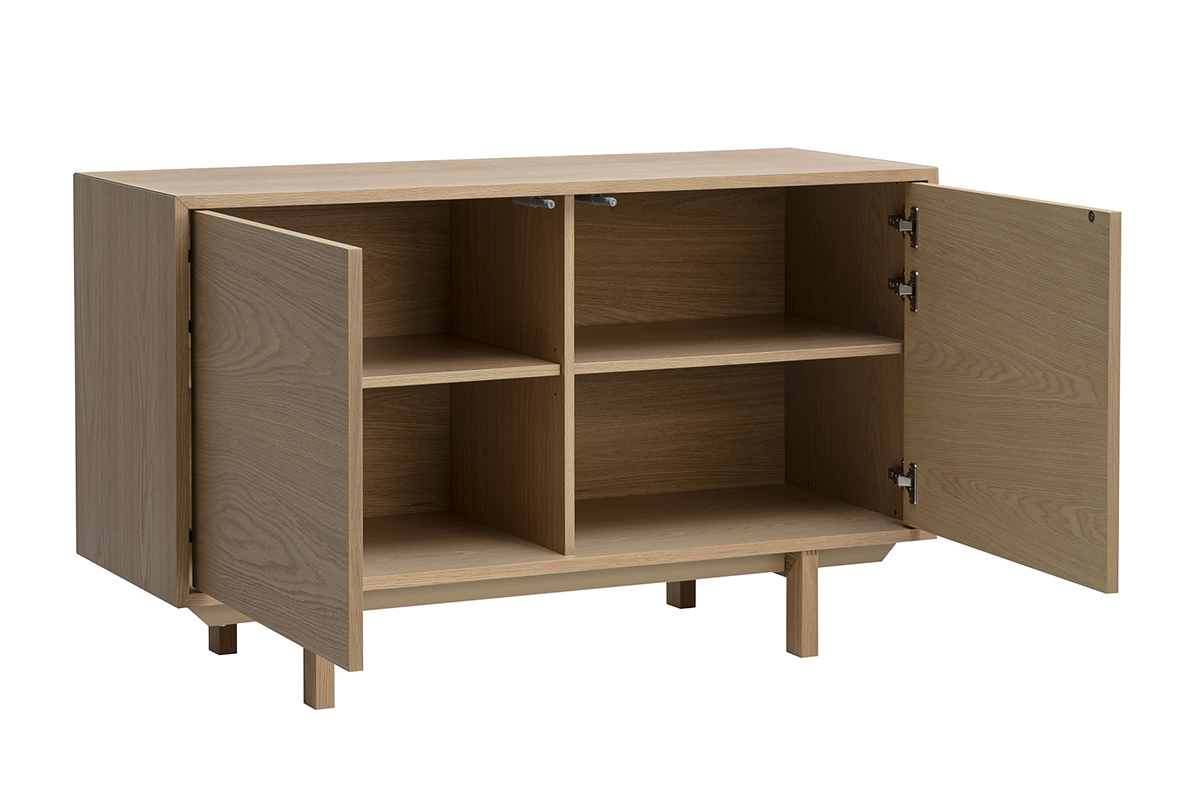 Buffet scandinave en bois clair 2 portes L120 cm SID