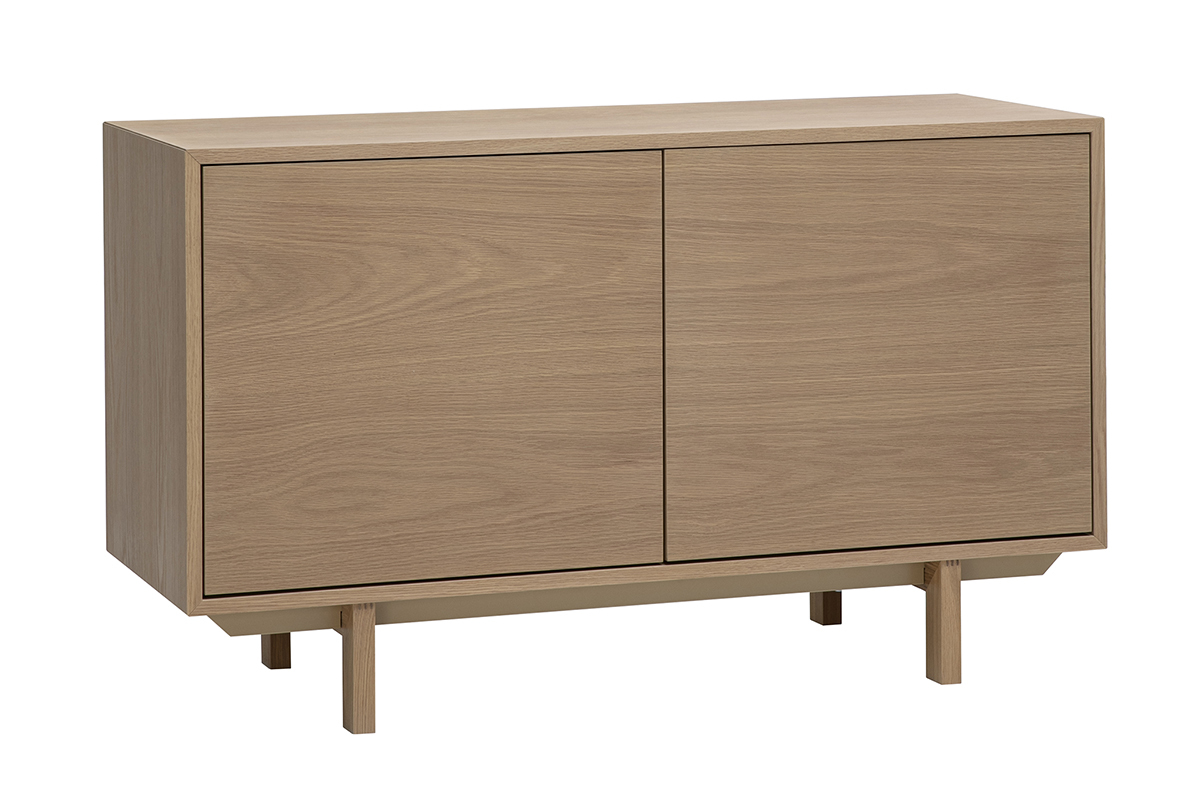 Buffet scandinave en bois clair 2 portes L120 cm SID