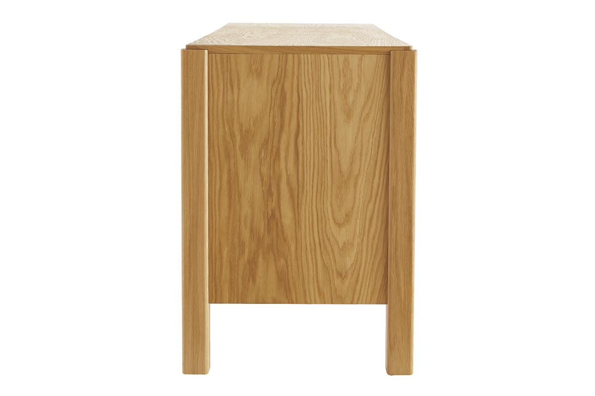 Buffet scandinave en bois clair chne 3 portes L166 cm AGALI