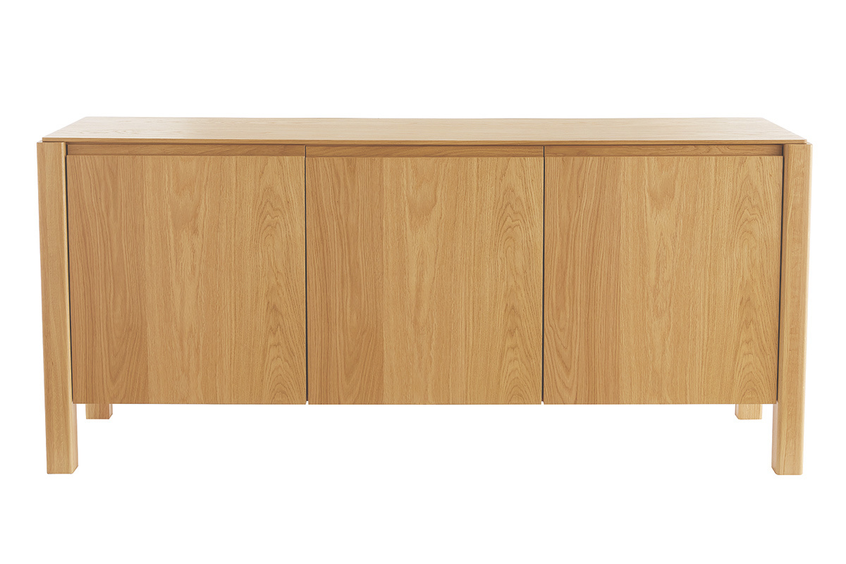 Buffet scandinave en bois clair chne 3 portes L166 cm AGALI