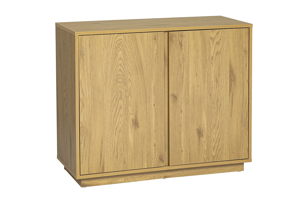 Buffet scandinave finition bois clair ch�ne 2 portes L90 cm MILLOR