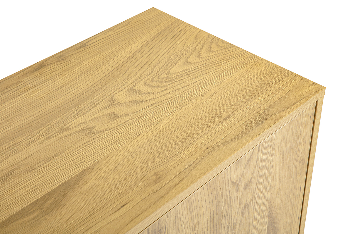 Buffet scandinave finition bois clair ch�ne 2 portes L90 cm MILLOR