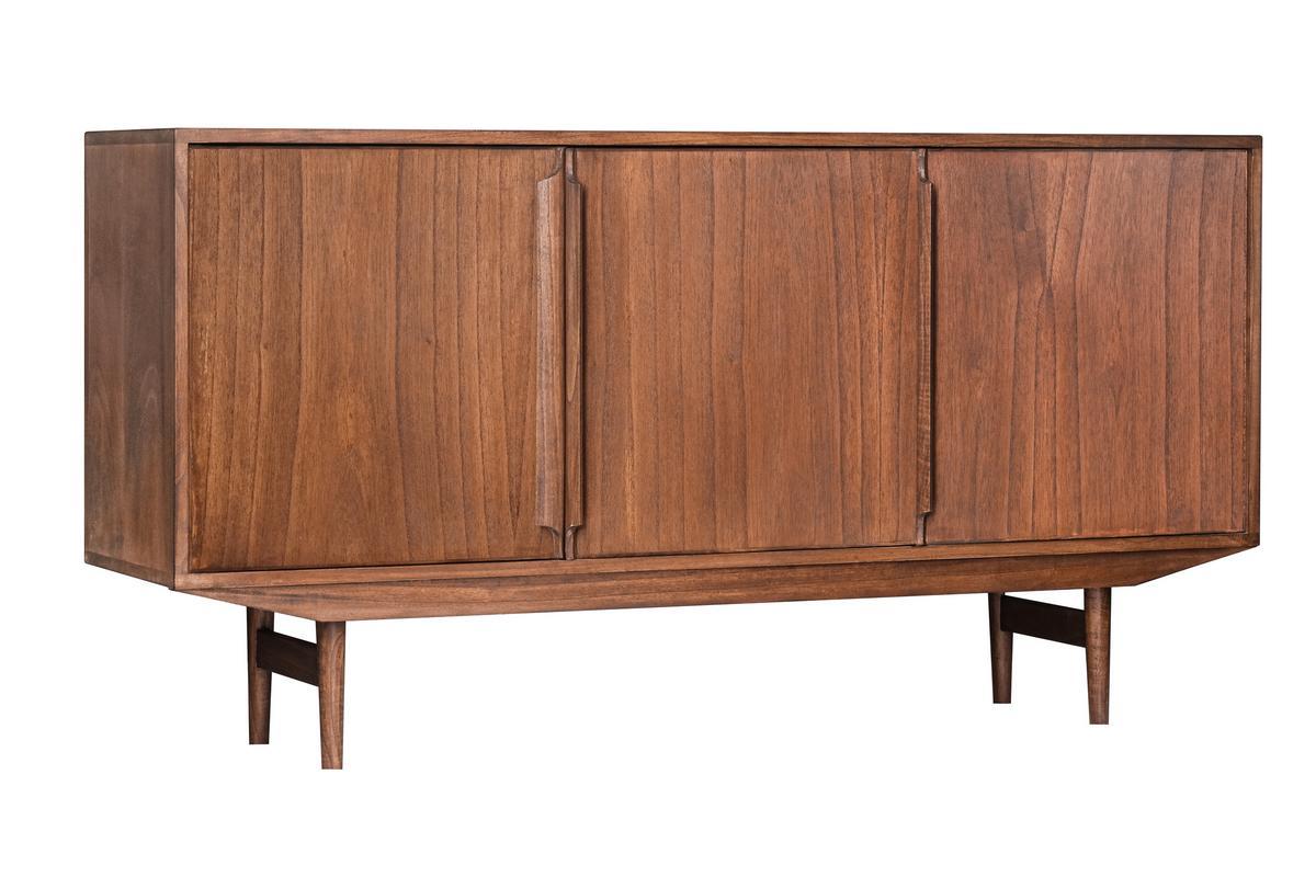 Buffet vintage en bois fonc 3 portes L160 cm SEVEN