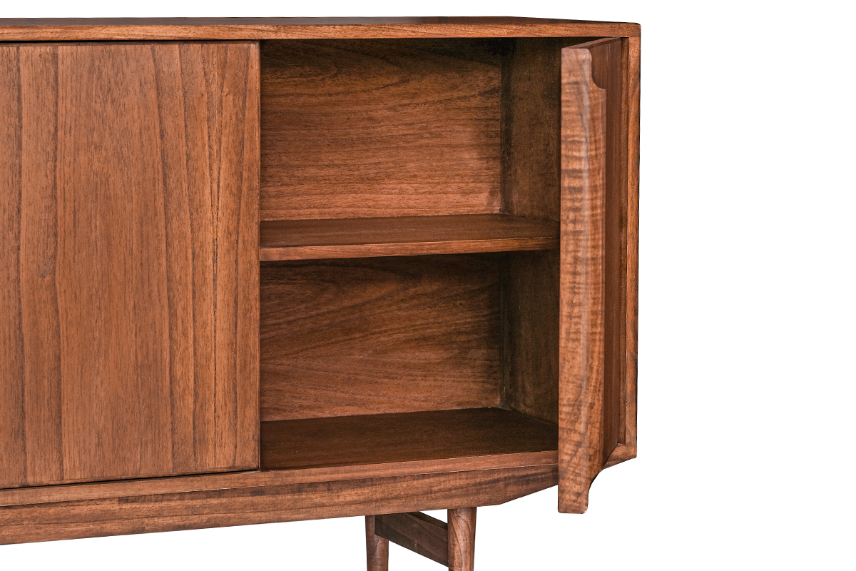 Buffet vintage en bois fonc 3 portes L160 cm SEVEN