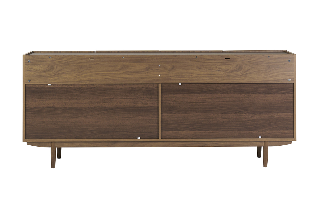 Buffet vintage en bois fonc 4 portes L180 cm SANAA