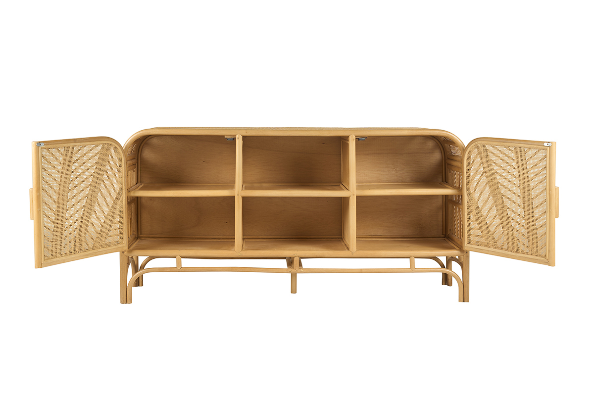 Buffet vintage en rotin 2 portes L150 cm GALON